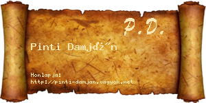 Pinti Damján névjegykártya